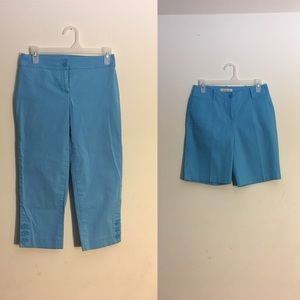 Talbots Shorts - NWT 2 pc. Talbots Blue Set (Shorts & Capris) Talbots Shorts - NWT 2 pc. Talbots Blue Set (Shorts & Capris)